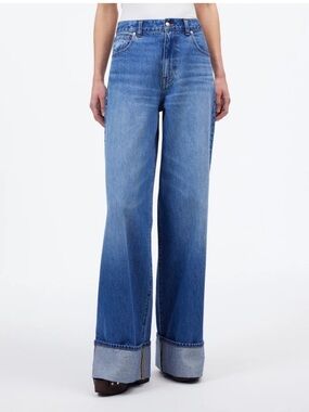 Madewell Superwide Leg Jeans In Blue Size 28